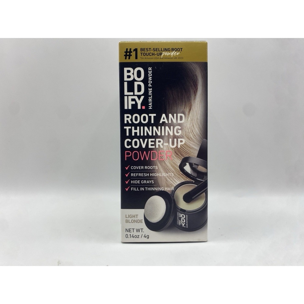 Boldify Hairline Powder Light Blonde Root Touch Up Gray Cover 0.14 oz 4g New